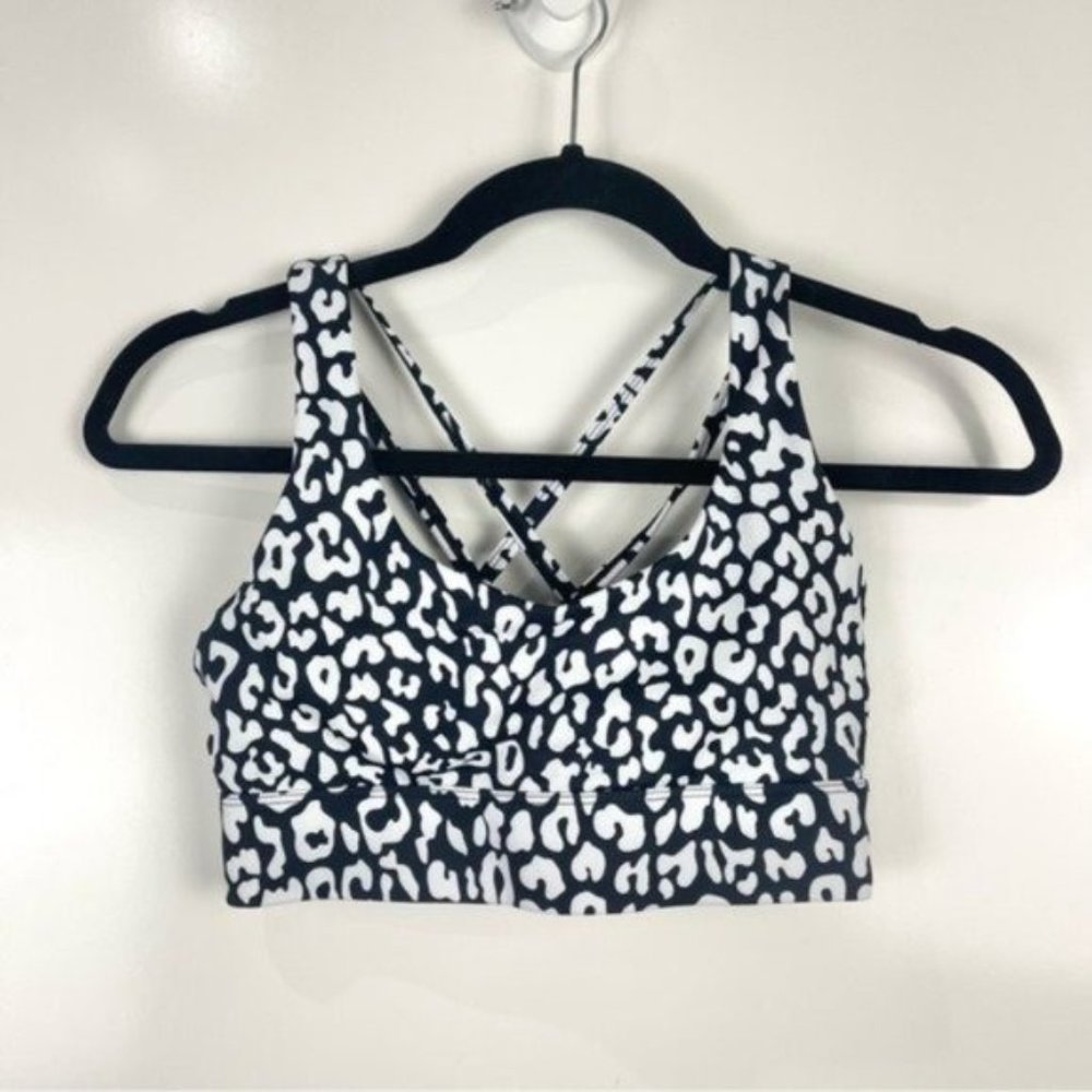 NEW Zyia Active Light N Tight Strappy Animal Print Sports Bra Size Small